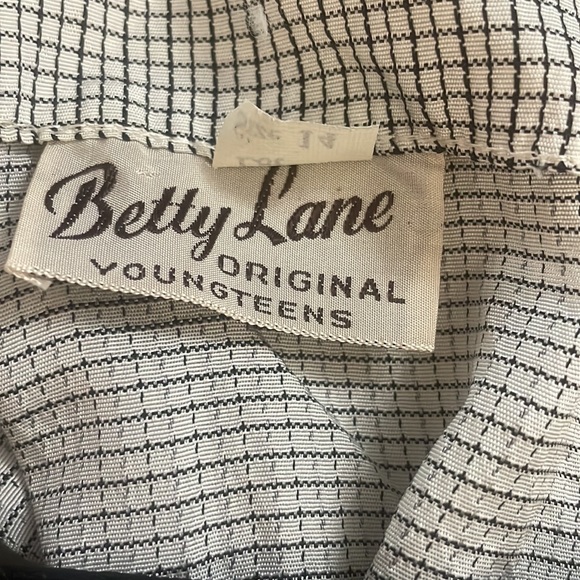 Vintage 1950s Betty Lane Striped Chiffon Dress - Picture 10 of 11